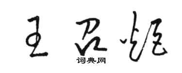 駱恆光王召炬草書個性簽名怎么寫