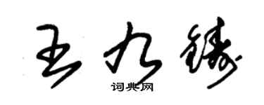 朱錫榮王九鑄草書個性簽名怎么寫