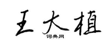 王正良王大植行書個性簽名怎么寫