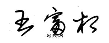 朱錫榮王富相草書個性簽名怎么寫