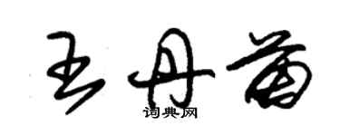 朱錫榮王丹苗草書個性簽名怎么寫