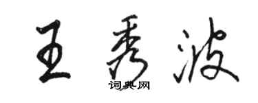 駱恆光王秀波行書個性簽名怎么寫