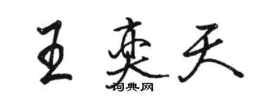 駱恆光王奕天行書個性簽名怎么寫