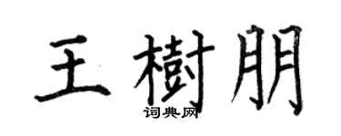 何伯昌王樹朋楷書個性簽名怎么寫