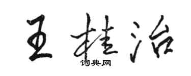 駱恆光王桂治行書個性簽名怎么寫