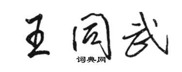 駱恆光王同武行書個性簽名怎么寫