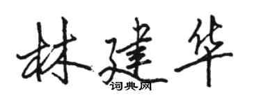 駱恆光林建華行書個性簽名怎么寫