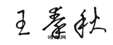 駱恆光王秦秋草書個性簽名怎么寫