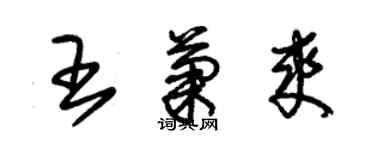 朱錫榮王菊爽草書個性簽名怎么寫