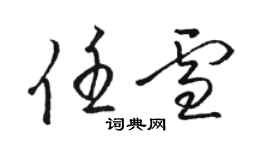 駱恆光任雪草書個性簽名怎么寫