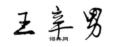 曾慶福王辛男行書個性簽名怎么寫