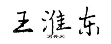 曾慶福王淮東行書個性簽名怎么寫
