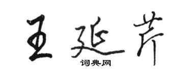 駱恆光王延芹行書個性簽名怎么寫