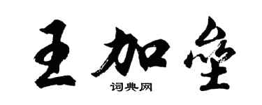 胡問遂王加壘行書個性簽名怎么寫