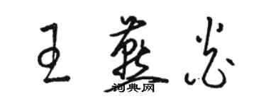駱恆光王燕炎草書個性簽名怎么寫