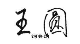 駱恆光王圓行書個性簽名怎么寫