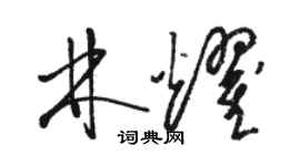 駱恆光林耀草書個性簽名怎么寫