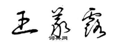 曾慶福王義露草書個性簽名怎么寫