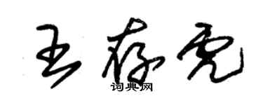 朱錫榮王存虎草書個性簽名怎么寫