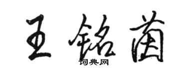 駱恆光王銘茵行書個性簽名怎么寫