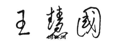 駱恆光王慧國草書個性簽名怎么寫