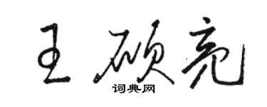 駱恆光王碩亮草書個性簽名怎么寫