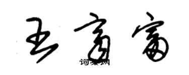 朱錫榮王齊富草書個性簽名怎么寫