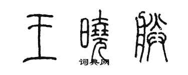 陳墨王曉朕篆書個性簽名怎么寫