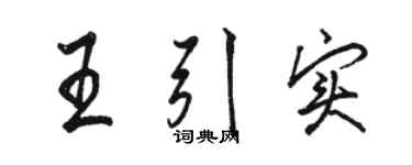 駱恆光王引實行書個性簽名怎么寫