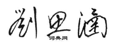 駱恆光劉思涵草書個性簽名怎么寫