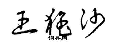 曾慶福王猛沙草書個性簽名怎么寫