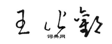 駱恆光王皆歡草書個性簽名怎么寫