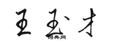 駱恆光王玉才行書個性簽名怎么寫