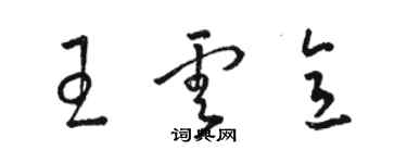 駱恆光王雲意草書個性簽名怎么寫