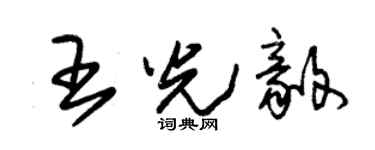 朱錫榮王光毅草書個性簽名怎么寫