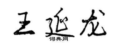 曾慶福王延龍行書個性簽名怎么寫