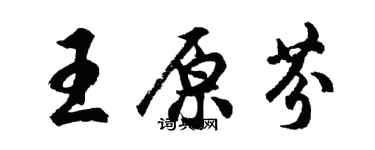 胡問遂王原芬行書個性簽名怎么寫