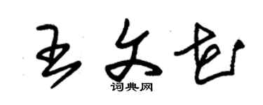 朱錫榮王文花草書個性簽名怎么寫