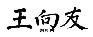 翁闓運王向友楷書個性簽名怎么寫