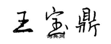 曾慶福王寶鼎行書個性簽名怎么寫