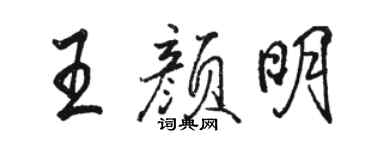 駱恆光王顏明行書個性簽名怎么寫