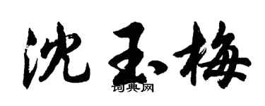 胡問遂沈玉梅行書個性簽名怎么寫