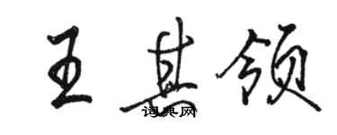 駱恆光王其領行書個性簽名怎么寫