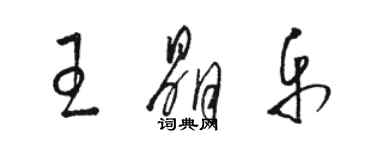 駱恆光王晶樂草書個性簽名怎么寫