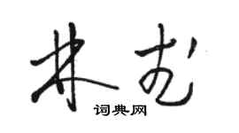 駱恆光林武草書個性簽名怎么寫