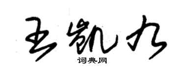 朱錫榮王凱九草書個性簽名怎么寫