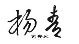 駱恆光楊青草書個性簽名怎么寫