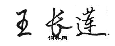 駱恆光王長蓮行書個性簽名怎么寫