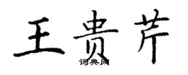 丁謙王貴芹楷書個性簽名怎么寫