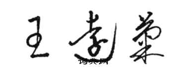 駱恆光王遠菊草書個性簽名怎么寫